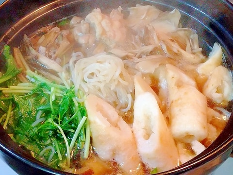 セリの代わりに水菜、東のまるごと鍋きりたんぽ